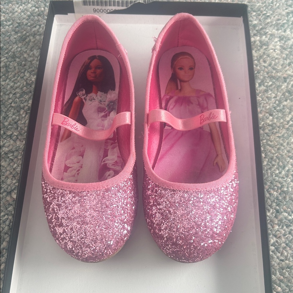 Barbie Sparkling Pink Glitter Shoes h and m EU size 31, US size 13